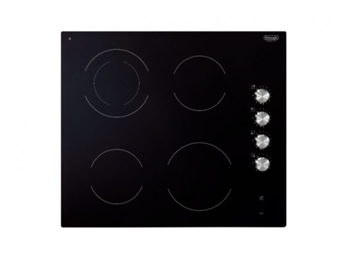 60cm 4 Zone Black Glass Ceramic Cooktop Side Knob - PVC 61 SK