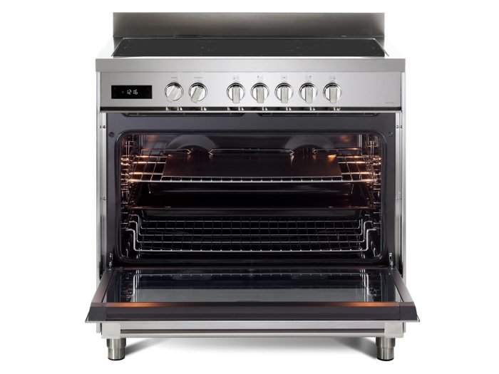 90cm Free Standing Multifunction Electric Oven with Induction Cooktop - DEF1407INDSS - Image 5