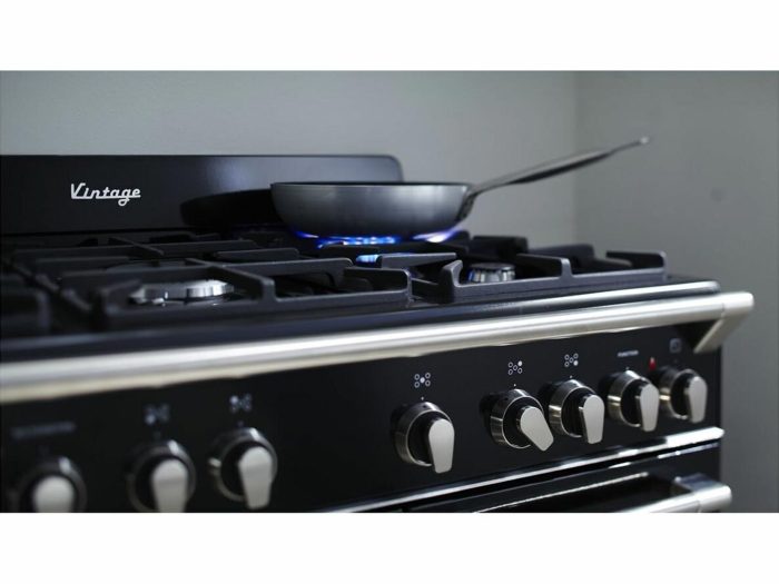 90cm Free Standing Multifunction Electric Oven with 5 Burner Gas Cooktop - DEFV908BK - Image 5