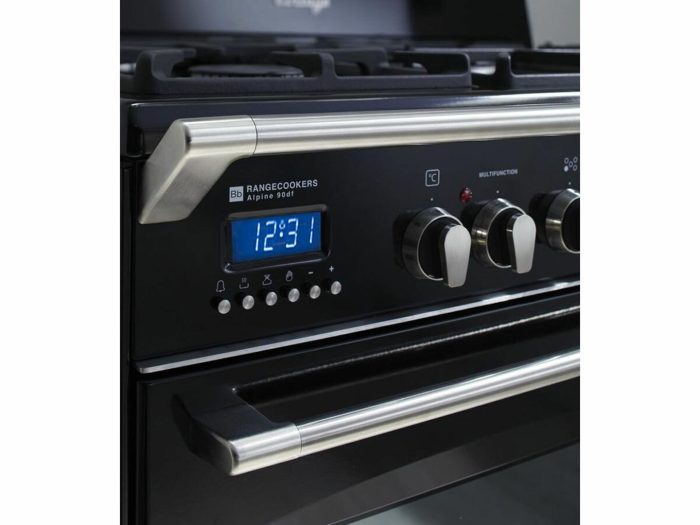 90cm Free Standing Multifunction Electric Oven with 5 Burner Gas Cooktop - DEFV908BK - Image 7