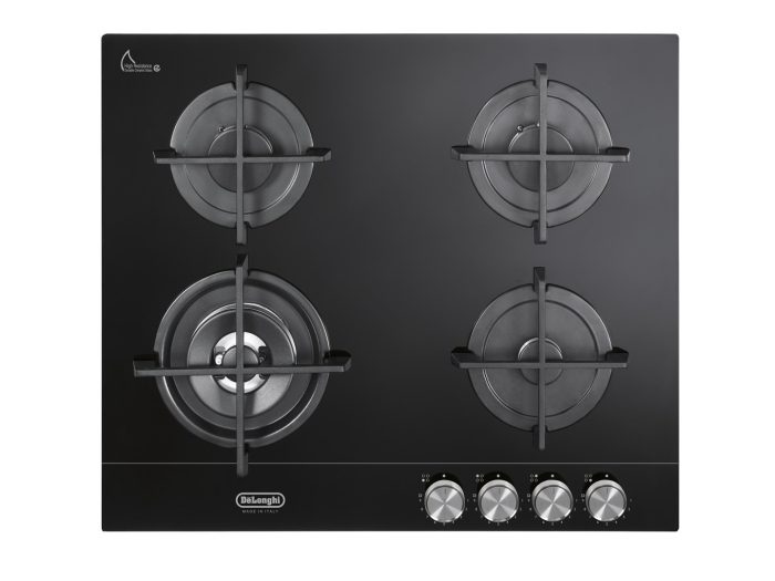 60cm 4 Burner Black Glass Gas Cooktop - NSL 460 NCM